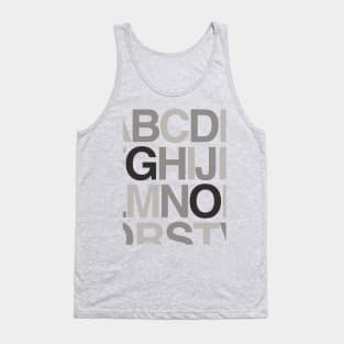 Dark gray alphabet Tank Top